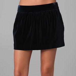 Theory Waloma Navy Blue Velvet Skirt